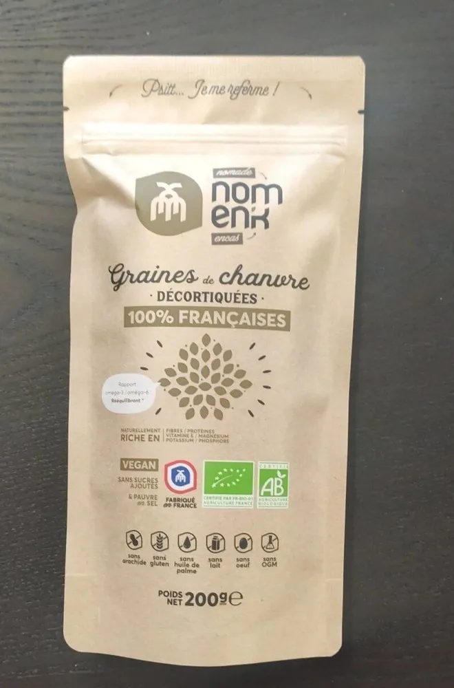 Graines de chanvre décortiquées