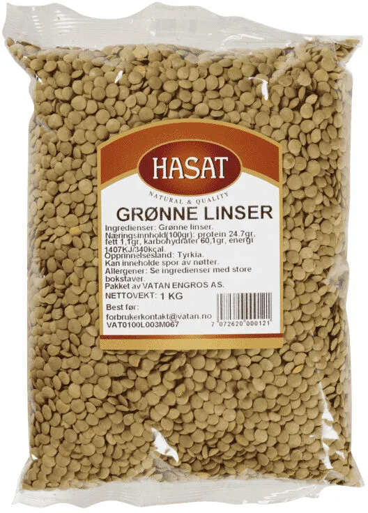 Hasat Grønne Linser 1kg