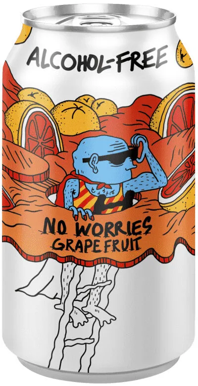 No Worries Grapefruit Alkoholfri 0,33l