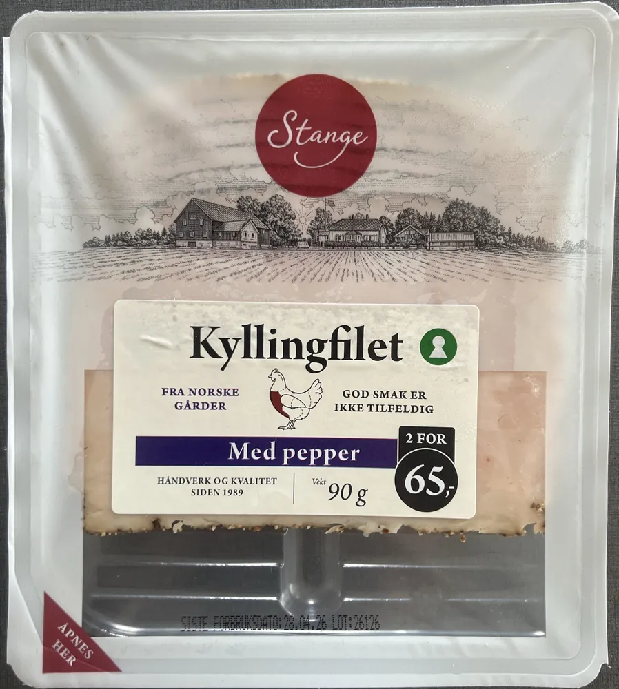 Kyllingfilet med pepper