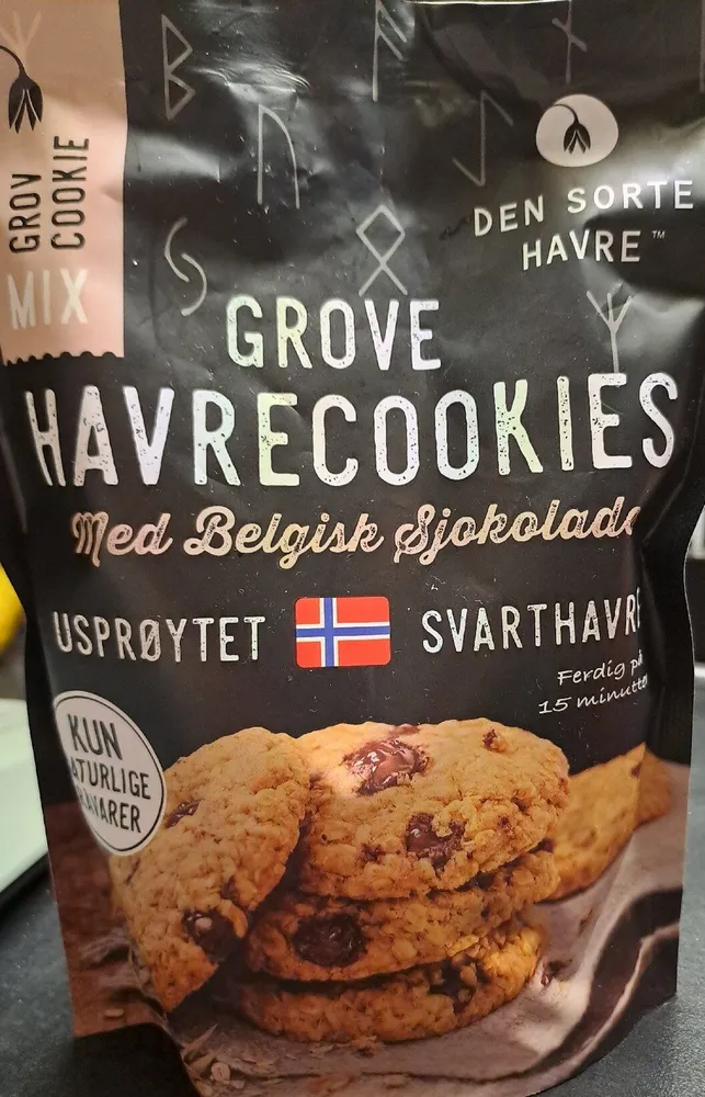 Grove Havrecookies Med Belgisk Sjokolade Og Smør Til Oppskriften