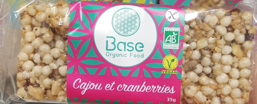 Barre cajou cramberries