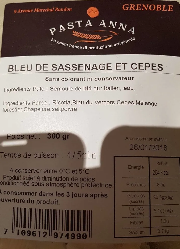 Ravioli bleu de sassenage et cèpes