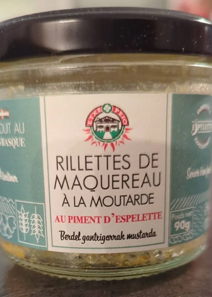 Rillettes de maquereau à la moutarde et piment d'Espelette