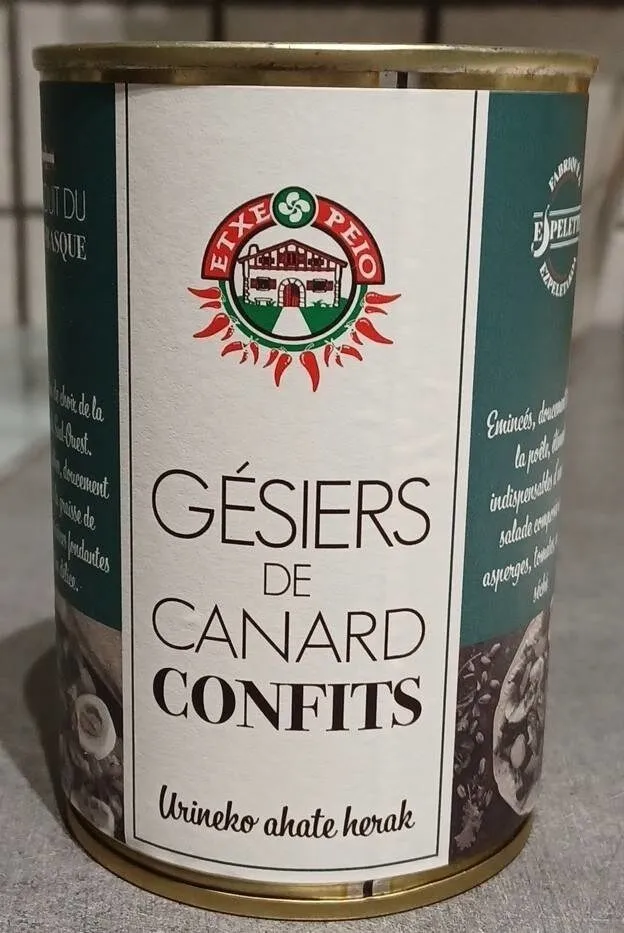Gésiers de canard confits