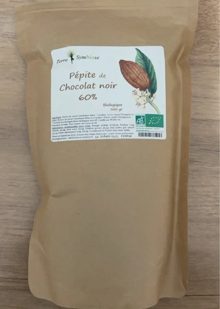 Pepite de chocolat noir 60%