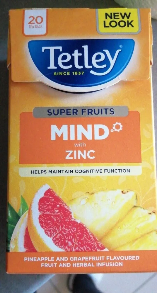 Tetley super fruits mind with zinc