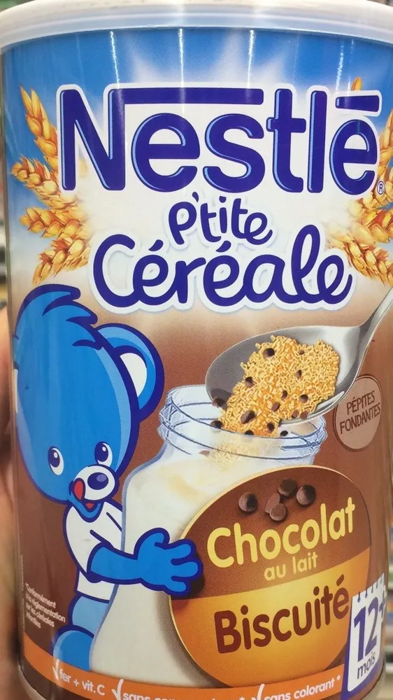 Nestlé p'tite céréale chocolat biscuité
