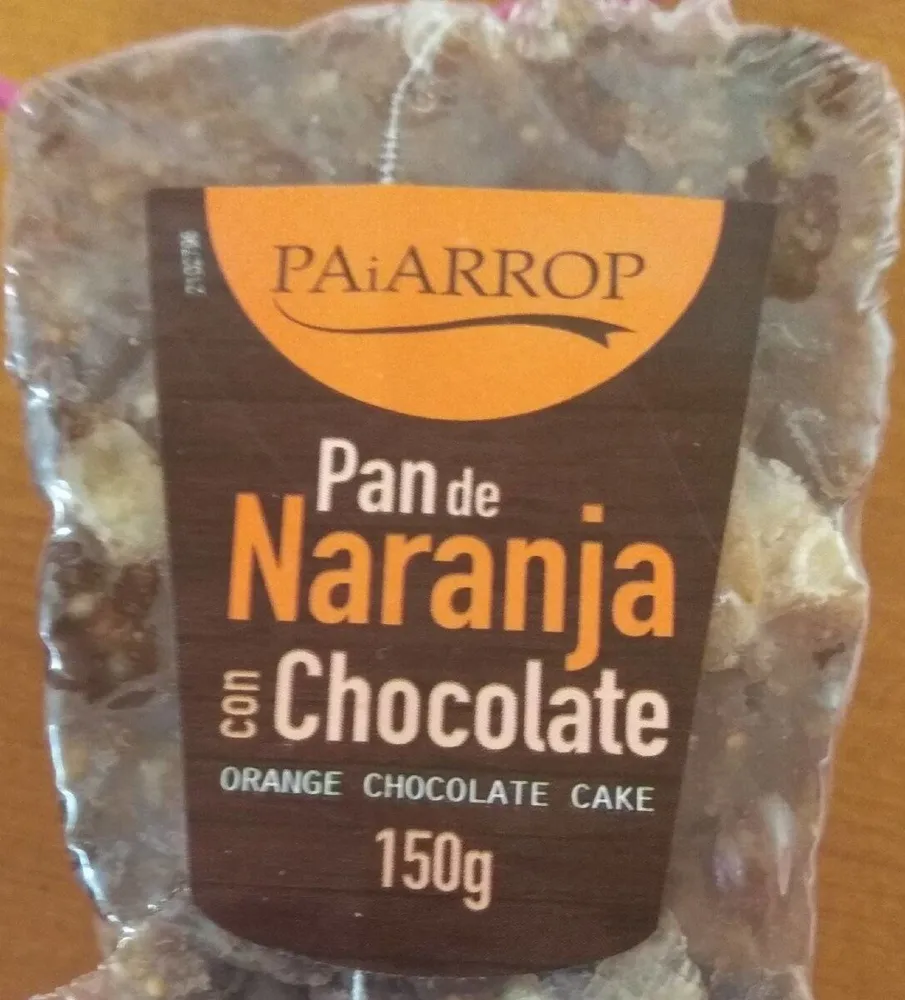 Pan de naranja con chocolate