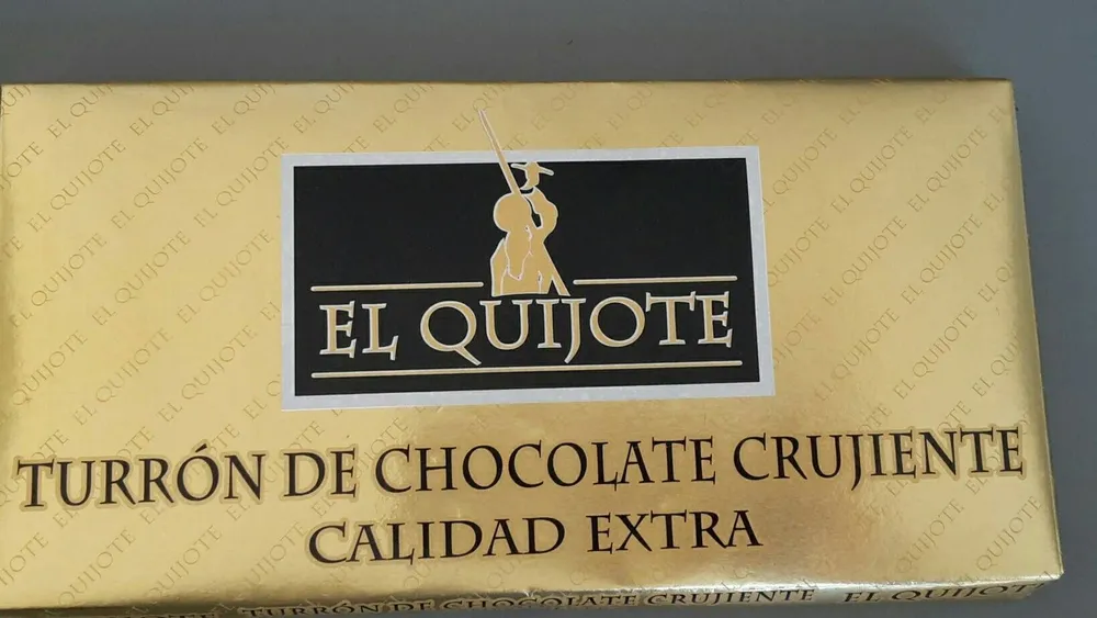 Turrón de chocolate crujiente calidad extra