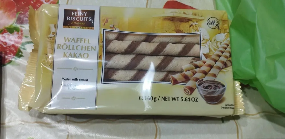 Waffle Röllchen Kakao