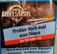 Nackensteak mariniert „Knoblauch-Sahne“