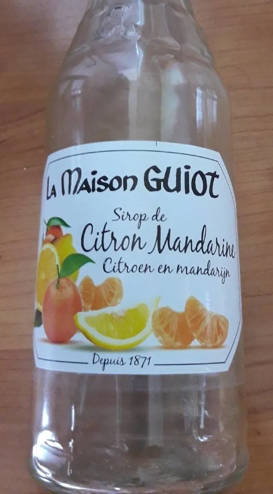 Sirop de citron mandarine