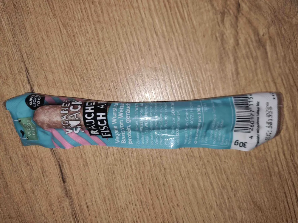 Veganer Snack Räucher Fisch Art