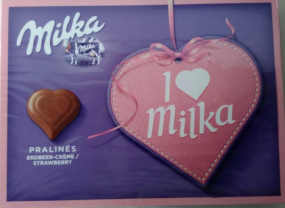 I love Milka Erdbeer-Crème