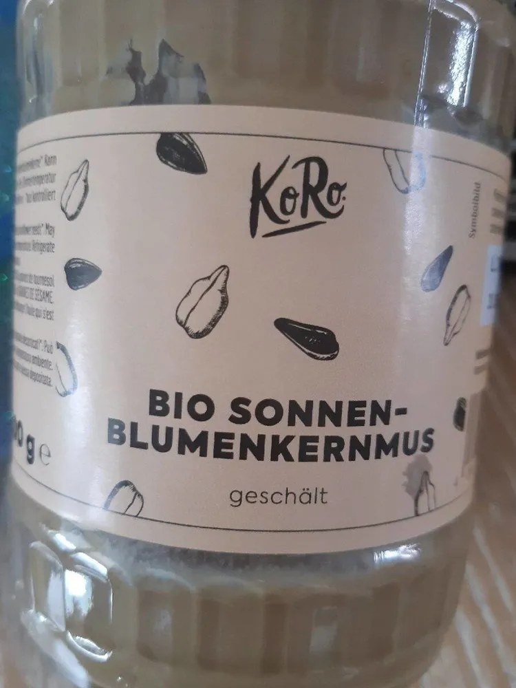 Bio sonnen-blumenkernmus