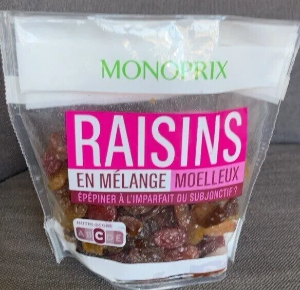 Raisins sec en mélange moelleux