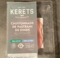 Chiffonade de pastrami de dinde