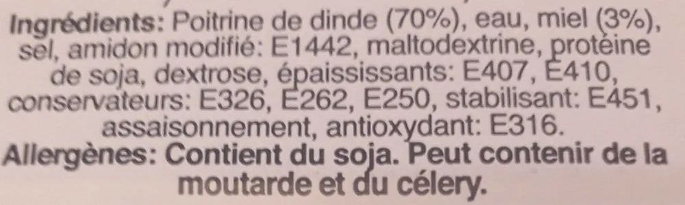 Poitrine de dinde glacée au miel