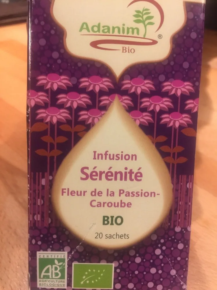 Infusion serenite fkeur de la passion caroube