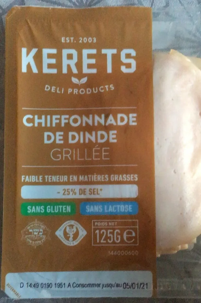 Chiffonade de dinde grillée
