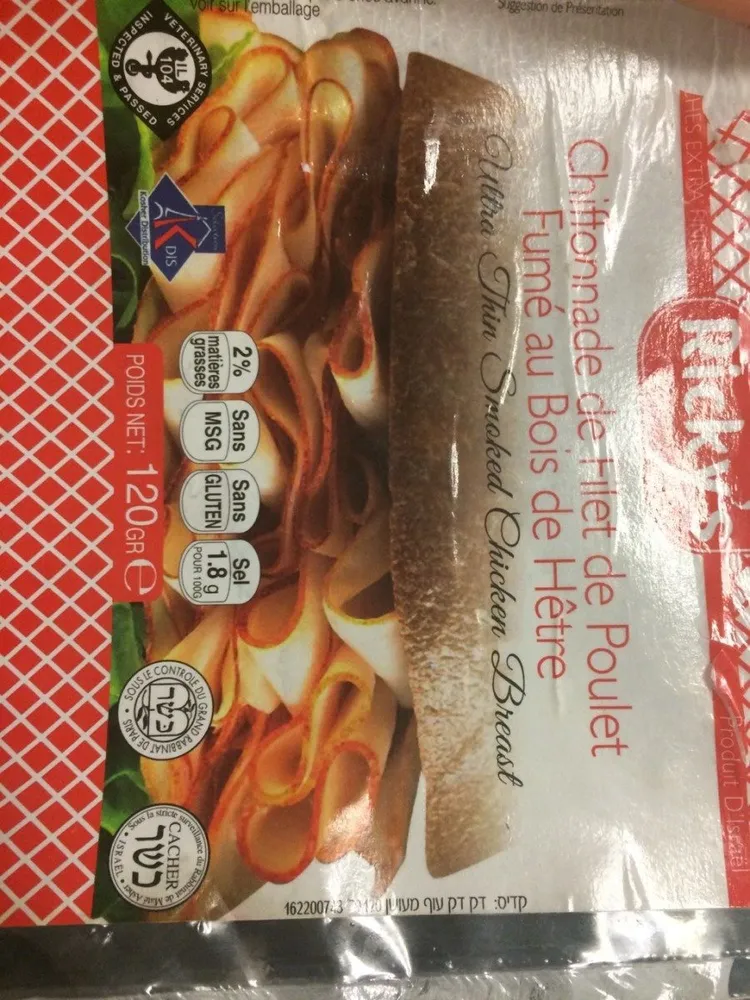 Chiffonnade de filet de poulet