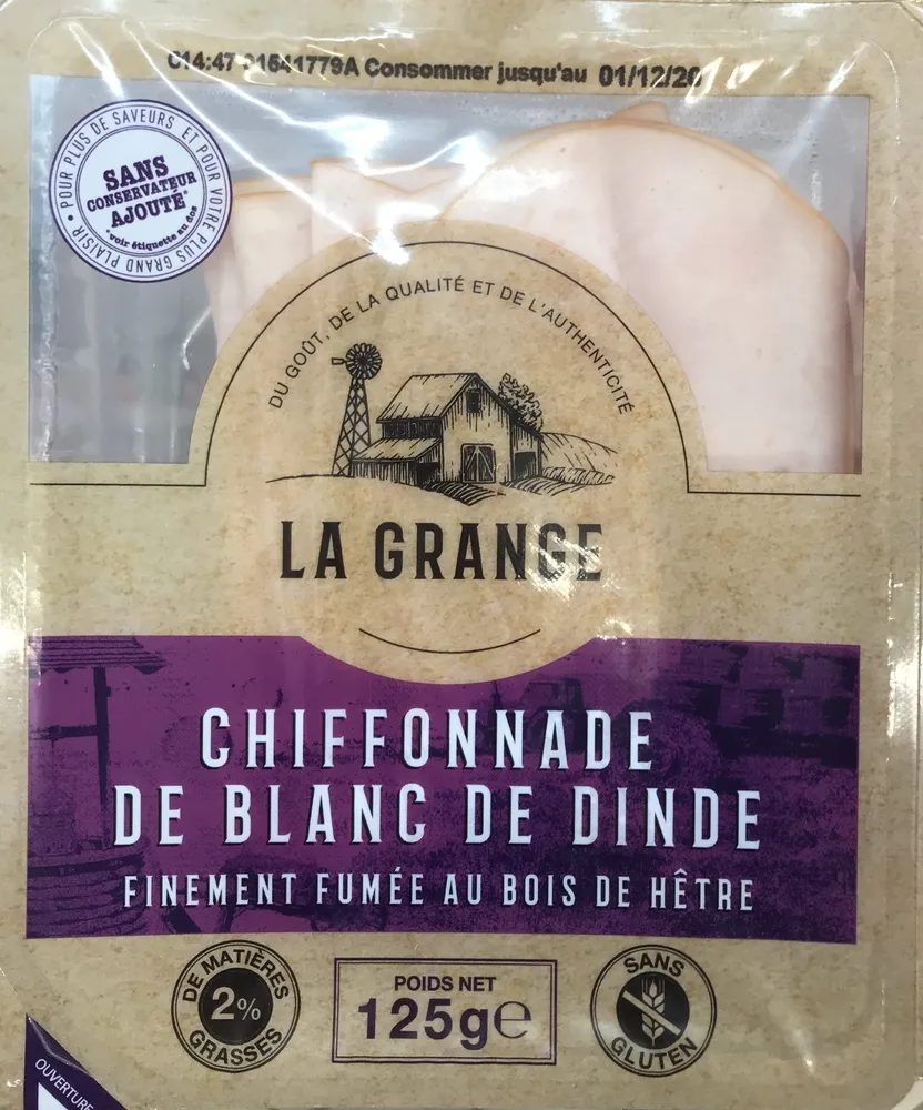Chiffonade de blanc de dinde