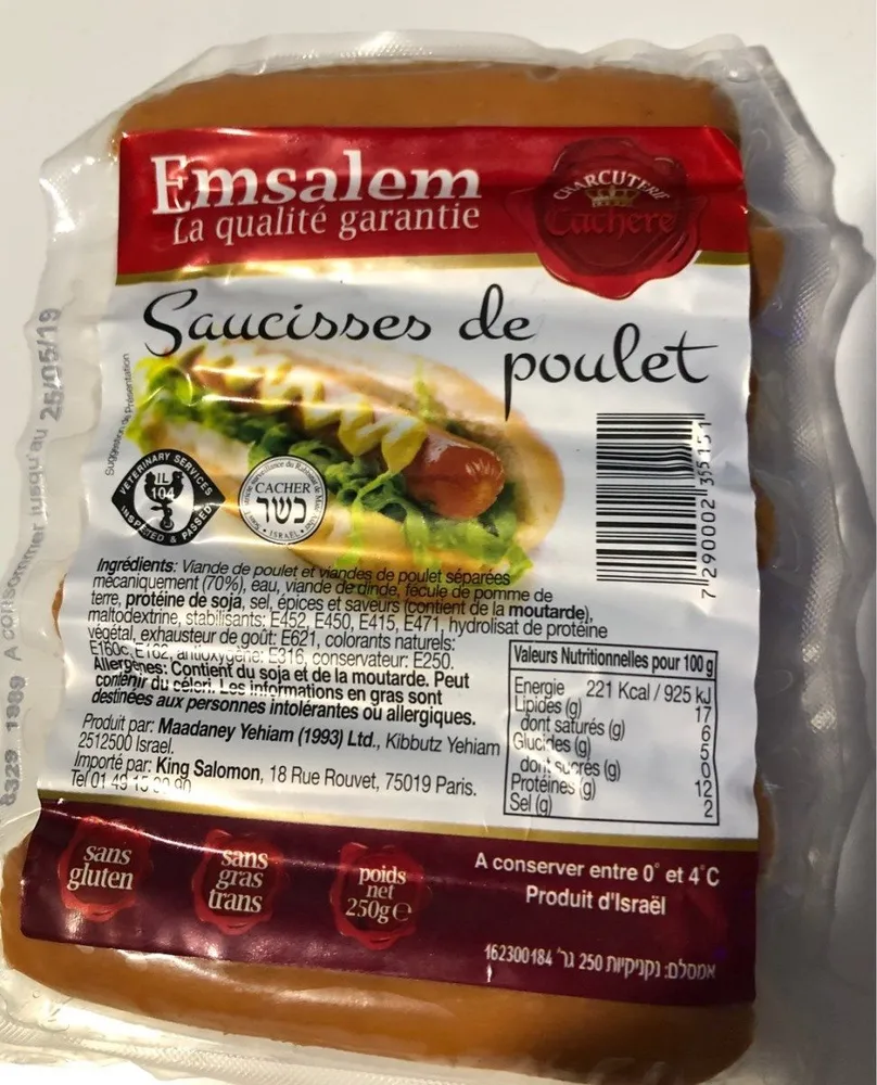 Saucisses de poulet
