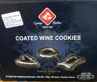 Coated wine cookies