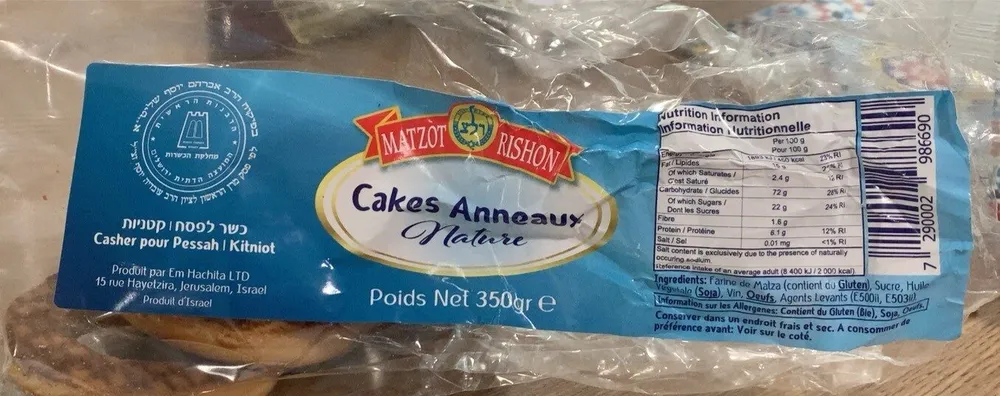 Cakes Anneaux Nature