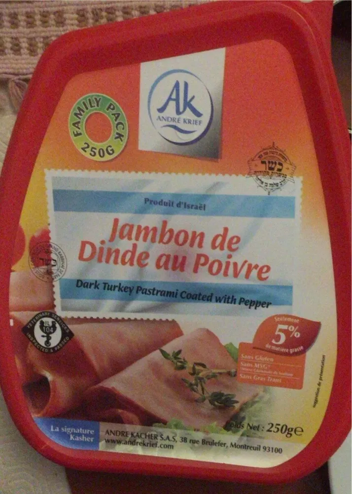 Jambon de de dinde au poivre