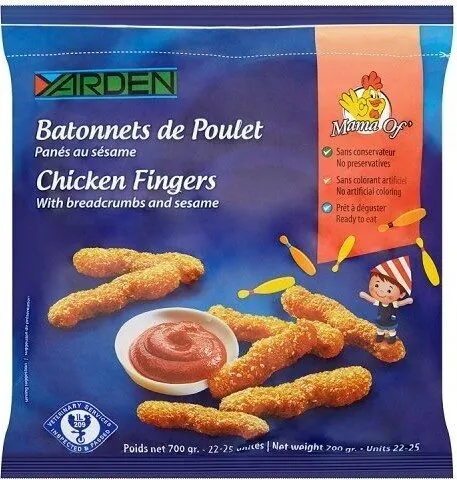 Chicken Fingers with Breadcrumbs and Sesame
