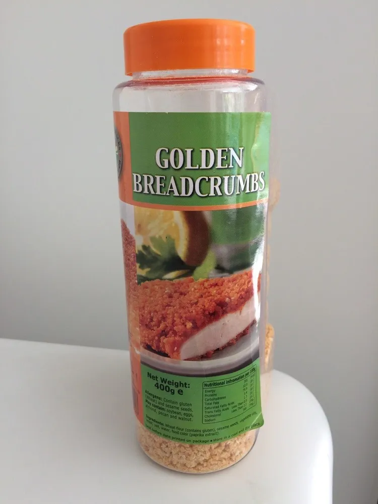 Golden bread crumbs