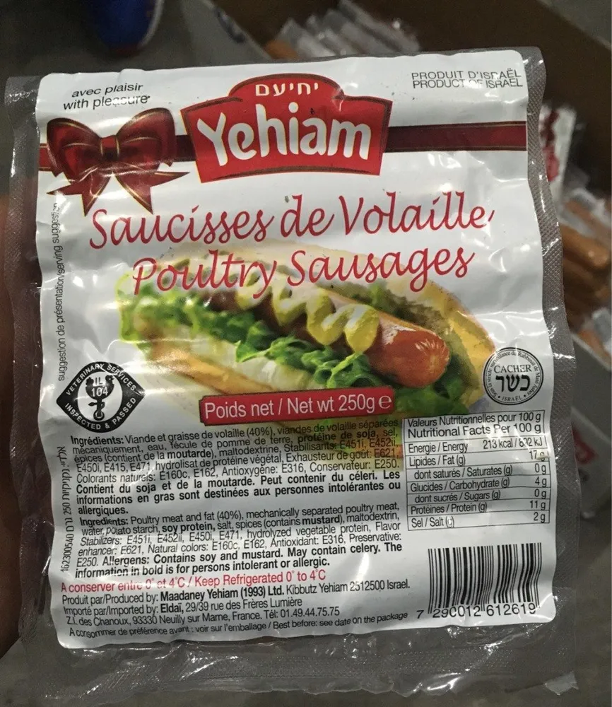 Saucisses De Volaille Yehiam