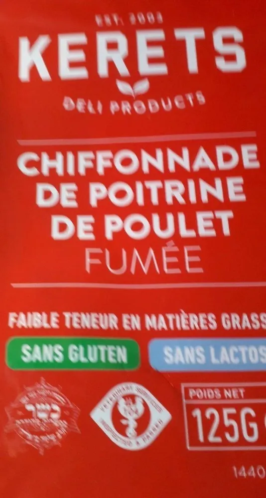 Chiffonade de poitrine de poulet fumée