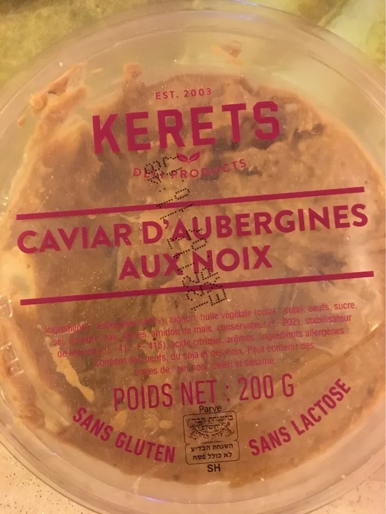Caviar d'aubergine aux noix