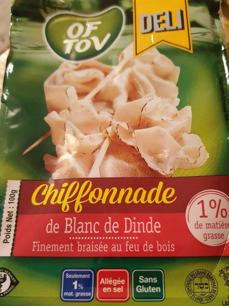 Chiffonnade de blanc de dinde
