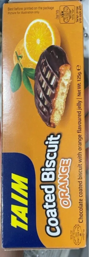 Coated biscuit orange