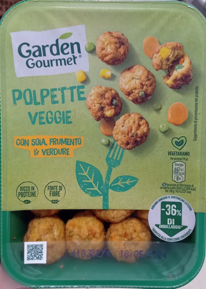 Polpette di verdure con carote mais e piselli