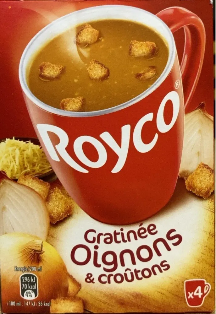 Soupe gratinée Oignons et croutons