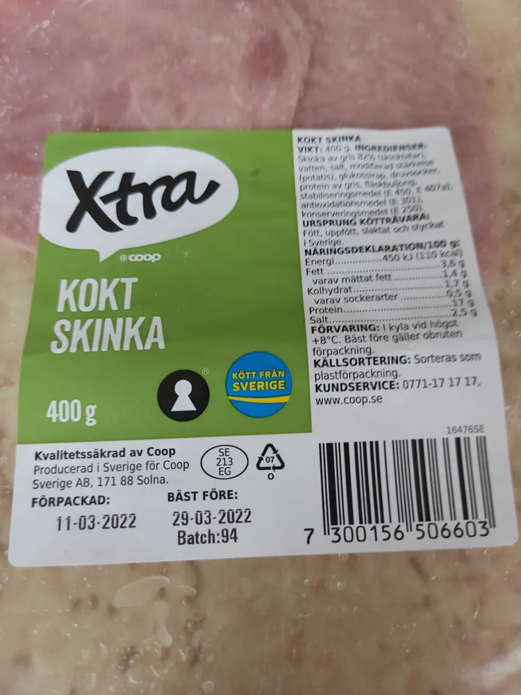 Kokt skinka