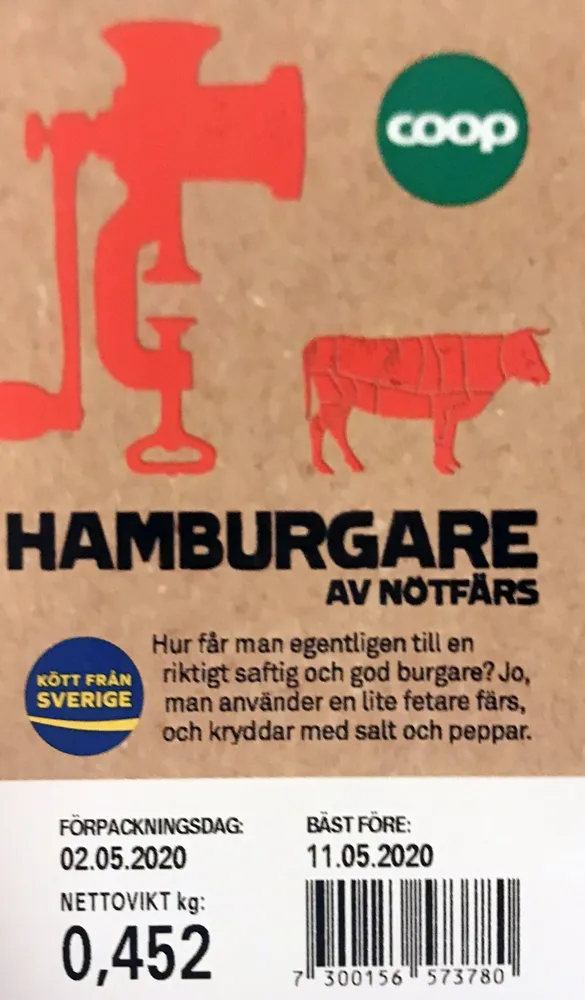 Hamburgare av Nötfärs
