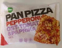 Pan Pizza Pepperoni, Ost, Tomat & Paprika