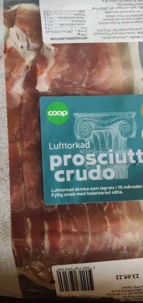 Lufttokad Prosciutto Crudo