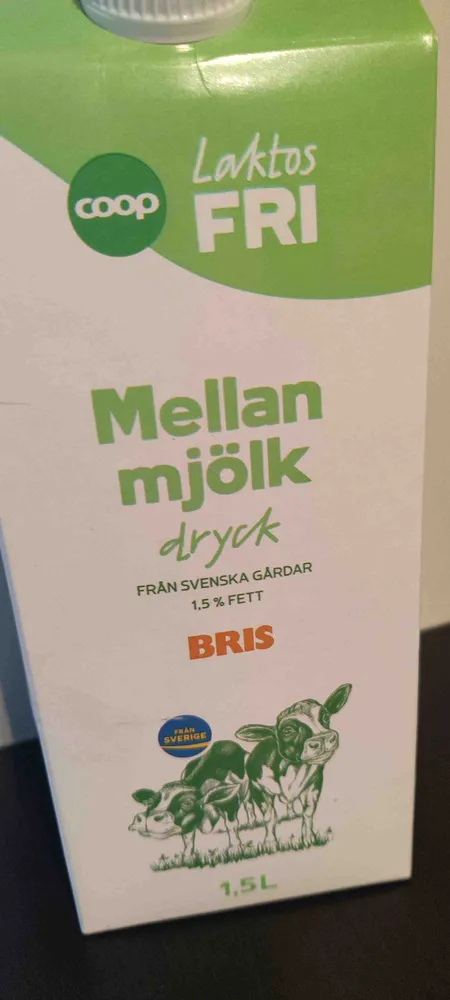Laktosfri Mellan mjölk