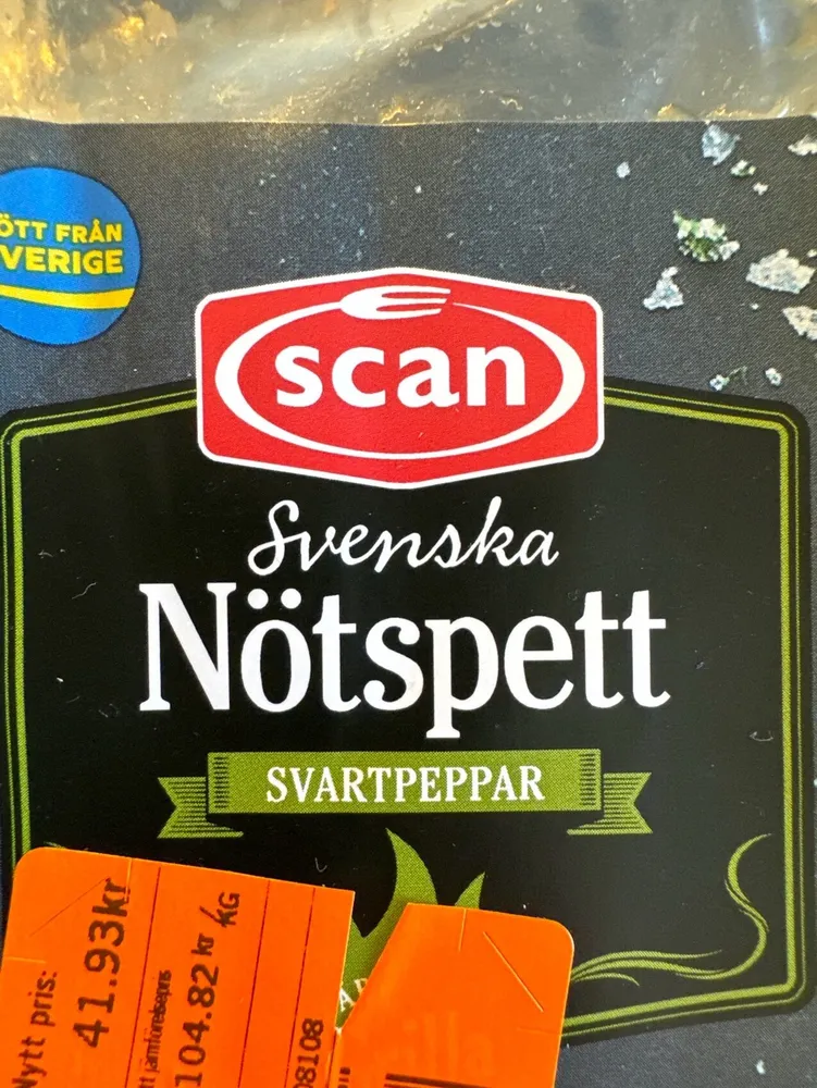 Nötspett - Svartpeppar