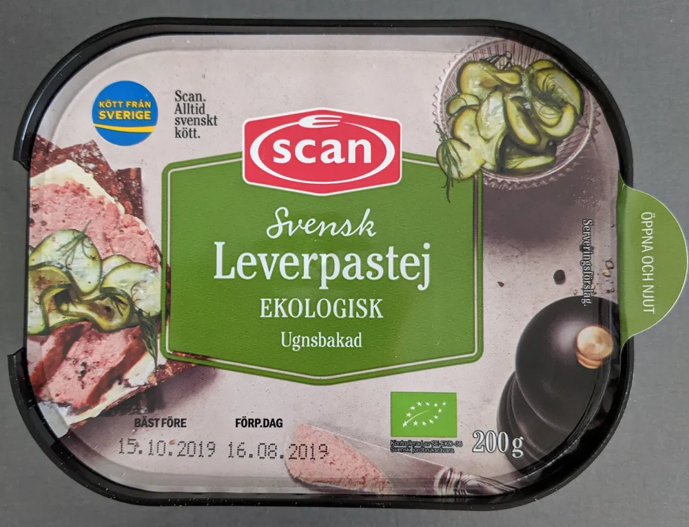 Svensk Leverpastej Ekologisk Ugnsbakad