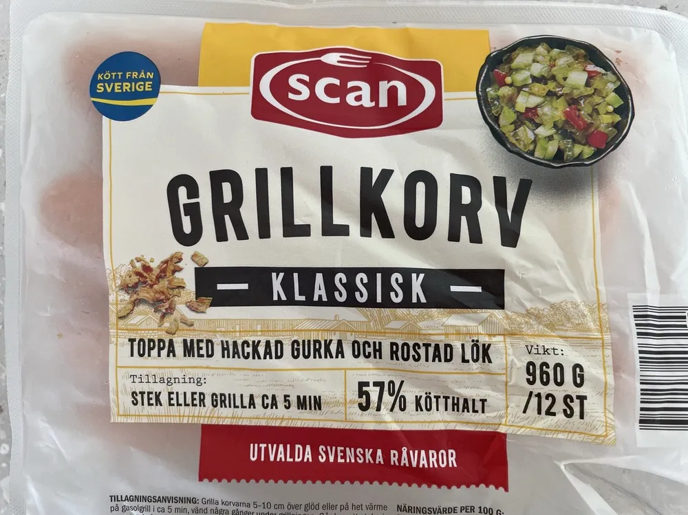 Grillkorv Klassisk (Mellantjock)