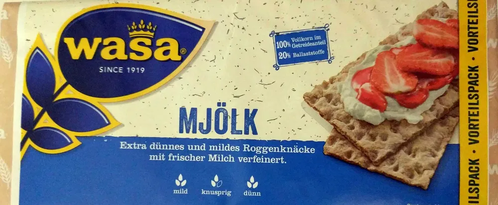 Knäckebrot Mjölk