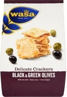 Wasa Delicate Thin Crackers Black & Green Olives